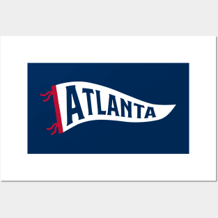 Atlanta Pennant - Navy Posters and Art